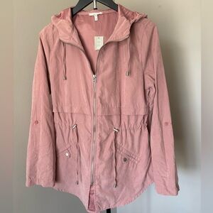 Maurices Pink Utility Jacket with Hood